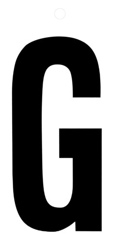 KLEBEBUCHSTABE SCHWARZ 100 MM G