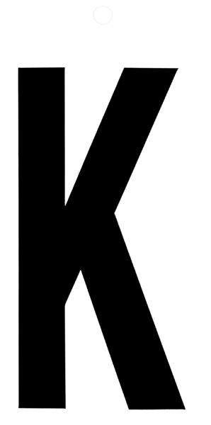 KLEBEBUCHSTABE SCHWARZ 100 MM K