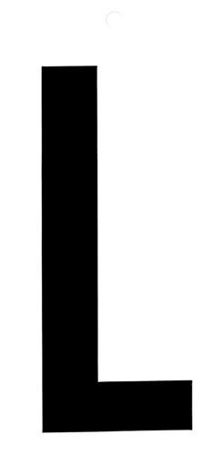 KLEBEBUCHSTABE SCHWARZ 100 MM L