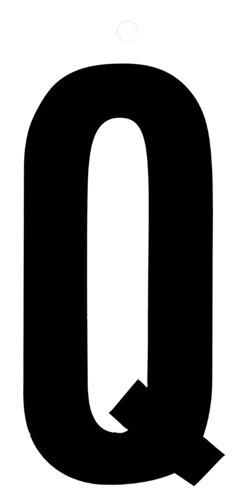 KLEBEBUCHSTABE SCHWARZ 100 MM Q
