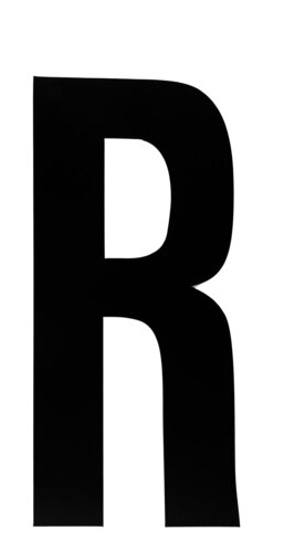 KLEBEBUCHSTABE SCHWARZ 100 MM R