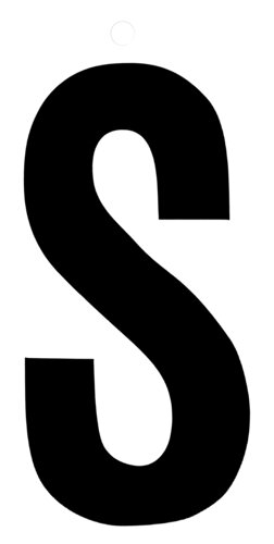 KLEBEBUCHSTABE SCHWARZ 100 MM S