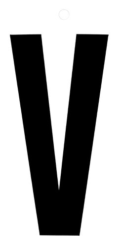 KLEBEBUCHSTABE SCHWARZ 100 MM V
