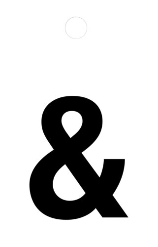 KLEBESYMBOL SCHWARZ 35 MM &