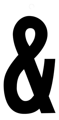 KLEBESYMBOL SCHWARZ 100 MM &