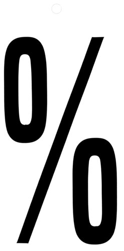 KLEBESYMBOL SCHWARZ 100 MM %
