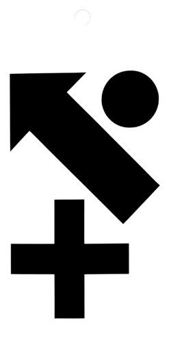 KLEBESYMBOLE SCHWARZ 100 MM O +
