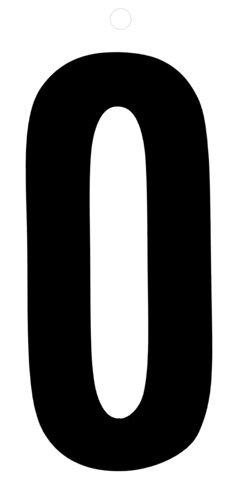 KLEBEZIFFER SCHWARZ 100 MM 0