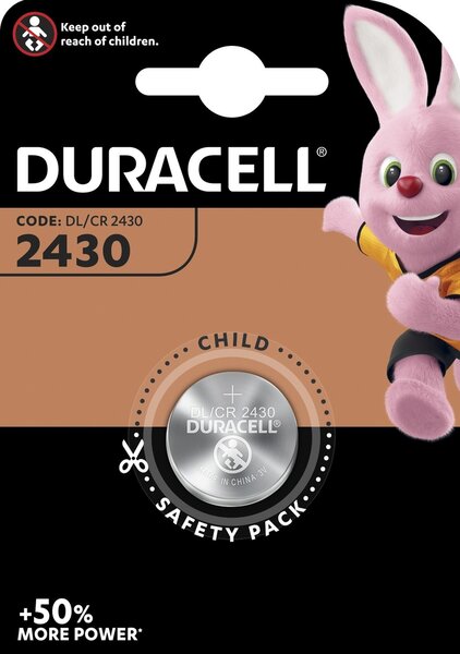 KNOPFZELLE DURACELL LITHIUM CR2430