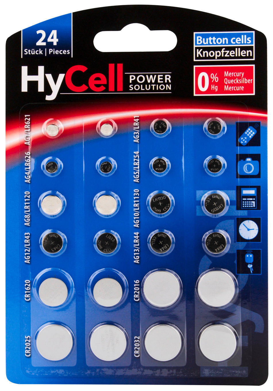 KNOPFZELLEN-SET HYCELL 24ER