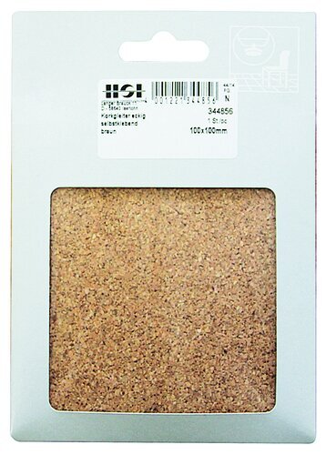 KORKGLEITER NATUR 25X25 MM