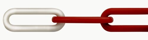 KUNSTSTOFFKETTE ROT/WEIß Ø6 MM