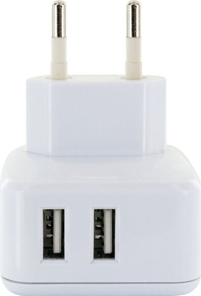 LADEADAPTER 12V 2XUSB 2.4A WEIß