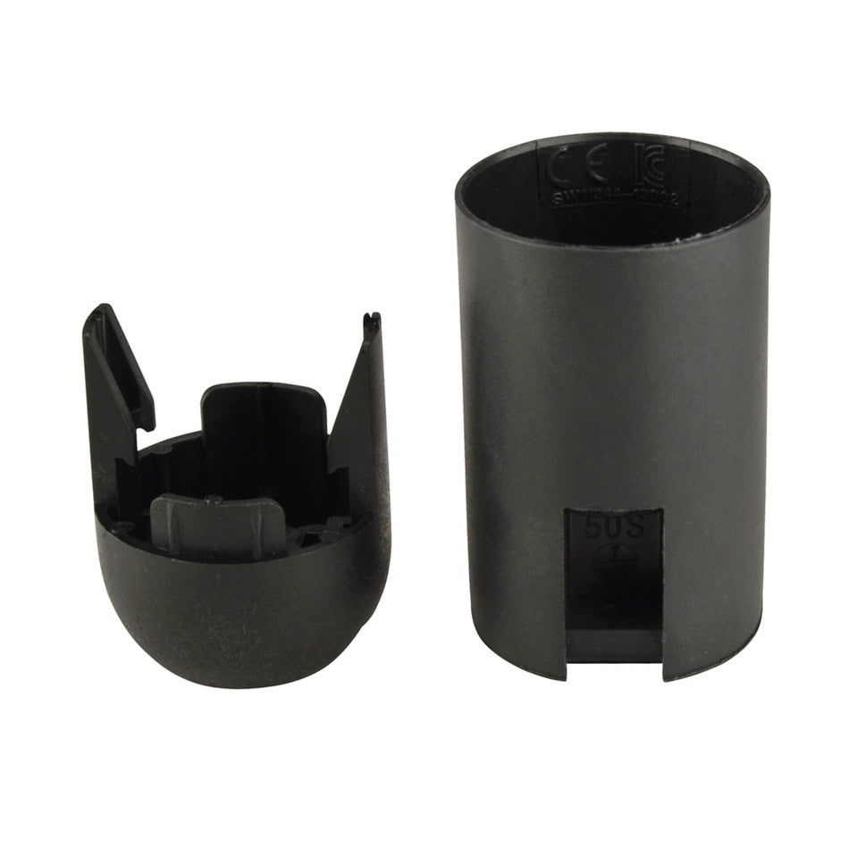 LAMPEN-FASSUNG SCHWARZ E14 GLATTMANTEL