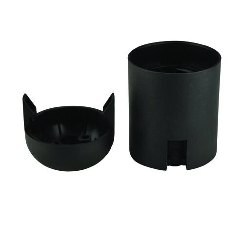 LAMPEN-FASSUNG SCHWARZ E27 GLATTMANTEL