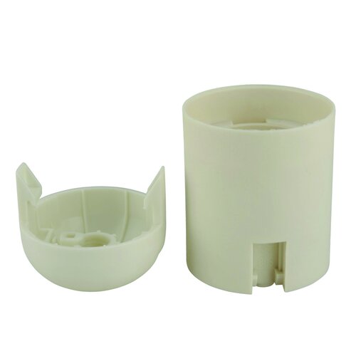 LAMPEN-FASSUNG GLATTMANTEL E27 WEIß