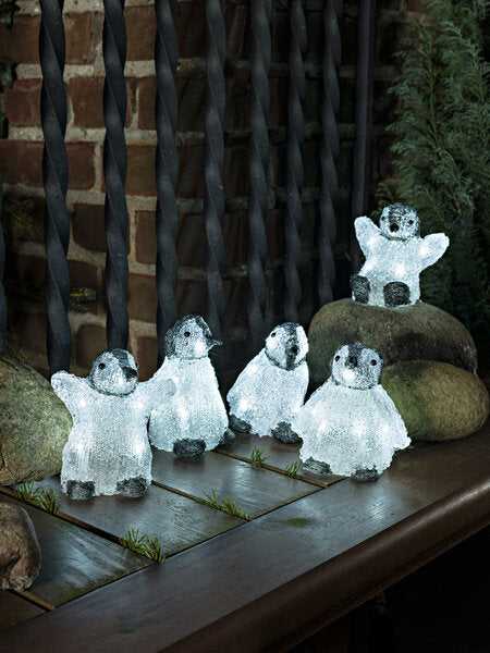 LED ACRYL BABYPINGUINE 5ER-SET