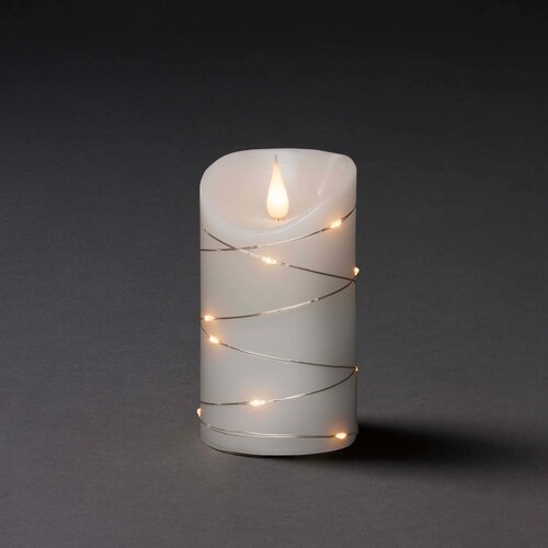 LED ECHTWACHSKERZE 3D FLAMME 13TROPFEN