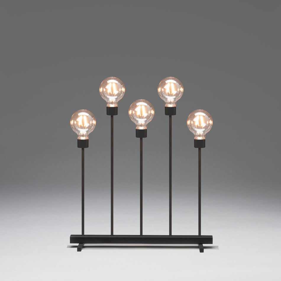 LED METALLLEUCHTER SCHWARZ DIMMER 54CM