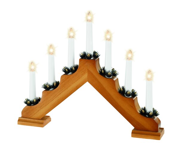 LED STEHLEUCHTER EICHE/KLAR 40X30CM-7L