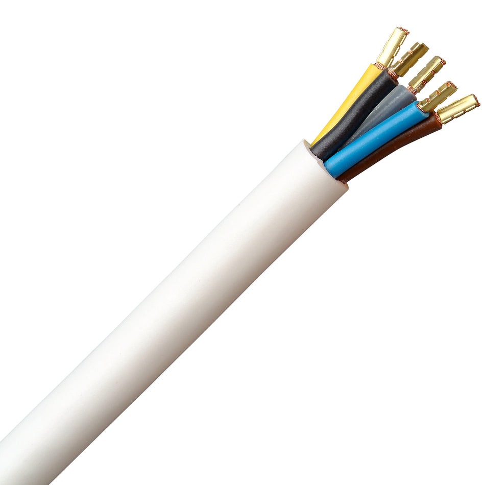 LEITUNG H 05 VV-F 5G2,5 WEIß SPULE 50M