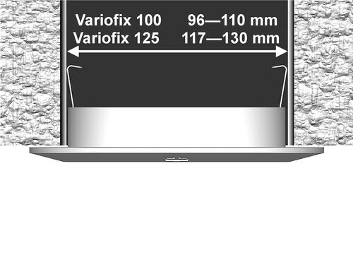 LÜFTUNGSGITTER VARIOFIX 125 DN 117-130MM