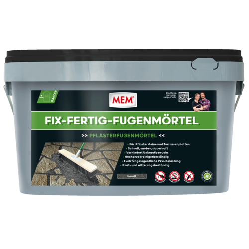 MEM FIX-FERTIG FUGENMÖRTEL BASALT 25 KG