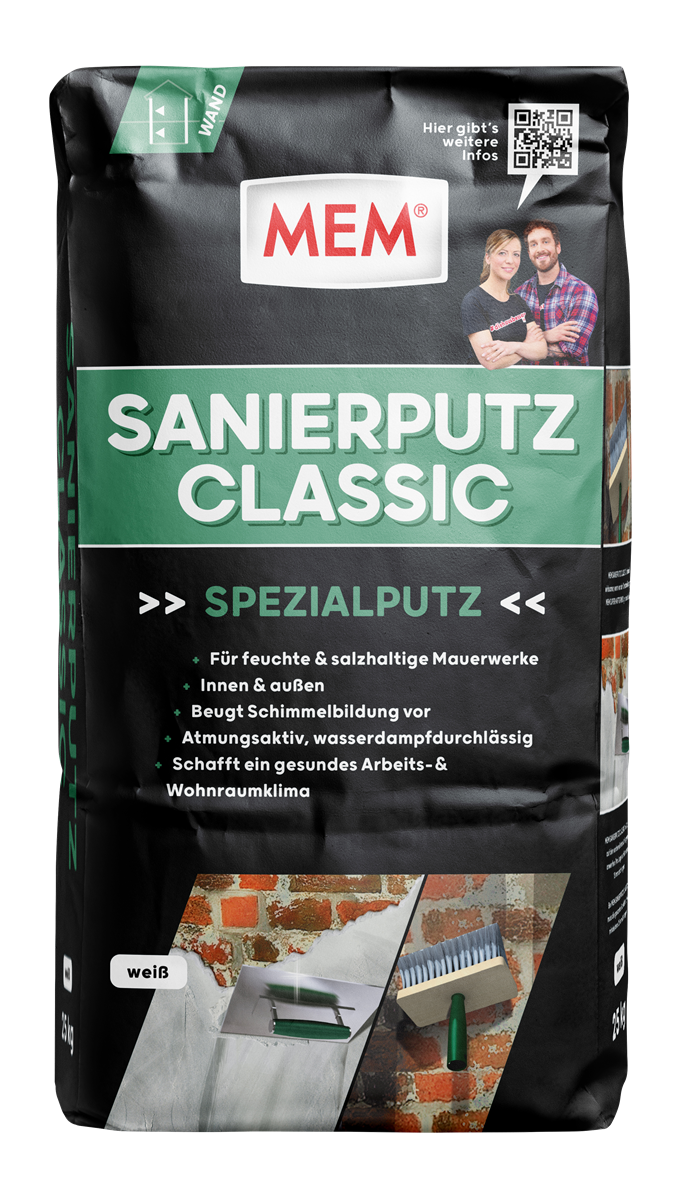 MEM SANIERPUTZ CLASSIC 25 KG -WEIß-