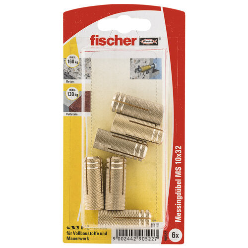 MESSINGDÜBEL MS 10X32 K (6 STÜCK)