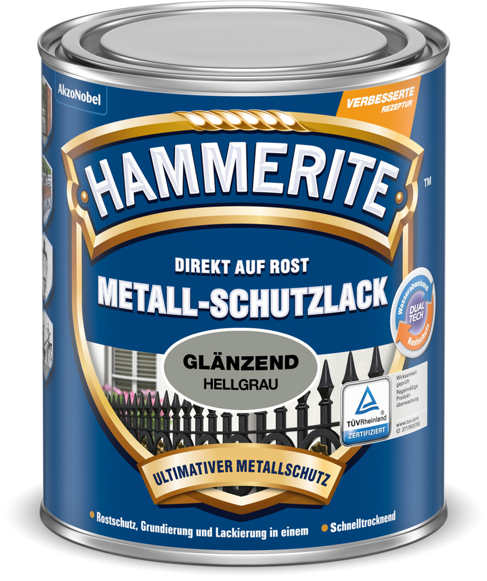 MET.SCHUTZLACK HELLGRAU GLZD. 750ML