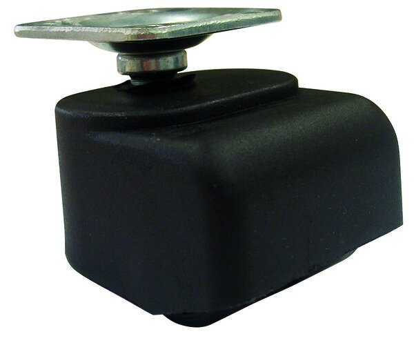 MINI-SCHWERLASTROLLE GUMMIRAD SCHW Ø25MM