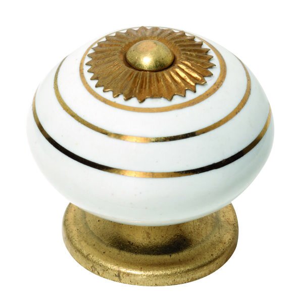 MÖBELKNOPF HYPNOSE SILBER KERAMIK 40 MM