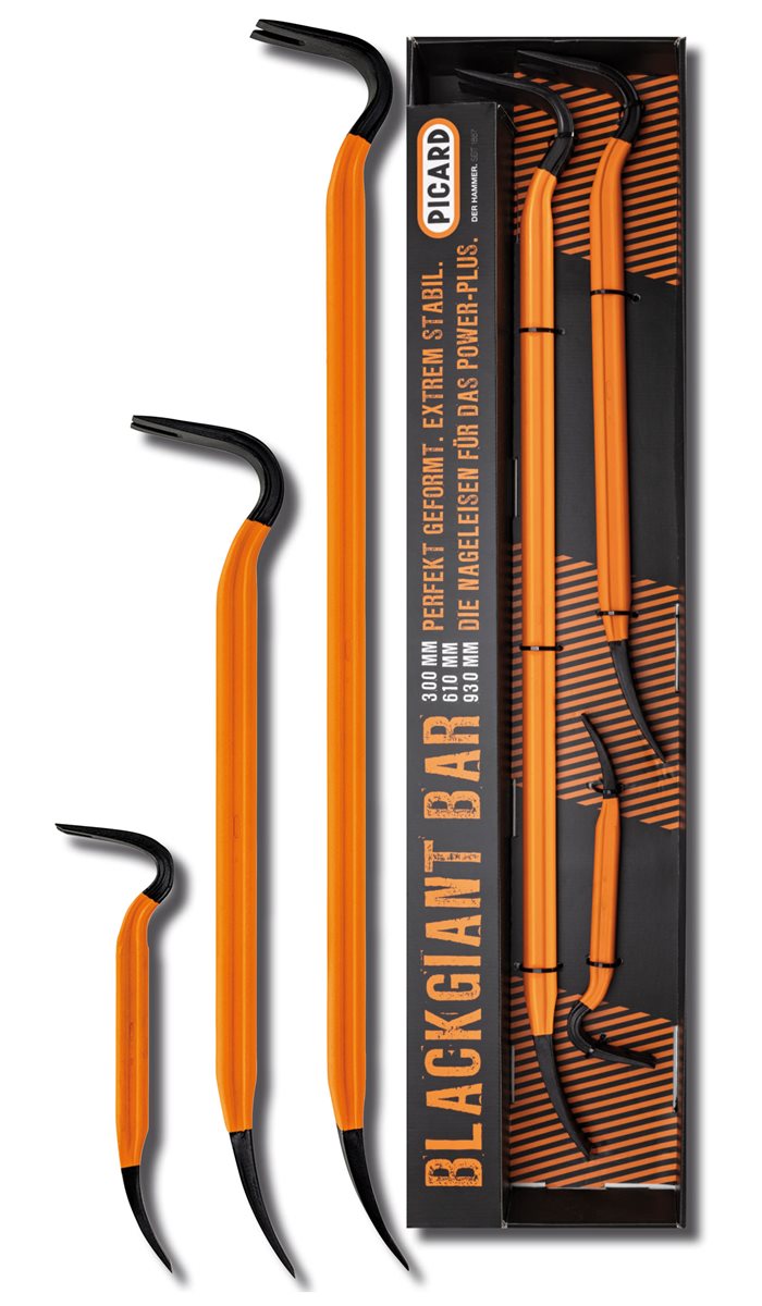 PICARD BlackGiant Bar Nageleisen-Set mit Verpackung