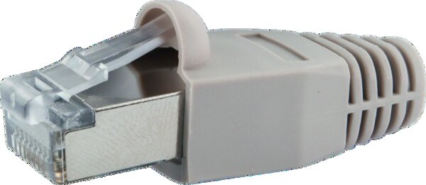 NETZWERKSTECKER CAT6 GRAU M.KABELFÜHRUNG
