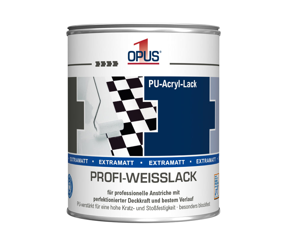 OPUS1 PROFI WEISSLACK EXTRAMATT 0,375L