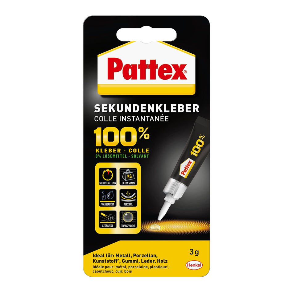 PATTEX 100% SEKUNDENALLESKLEBER 3G