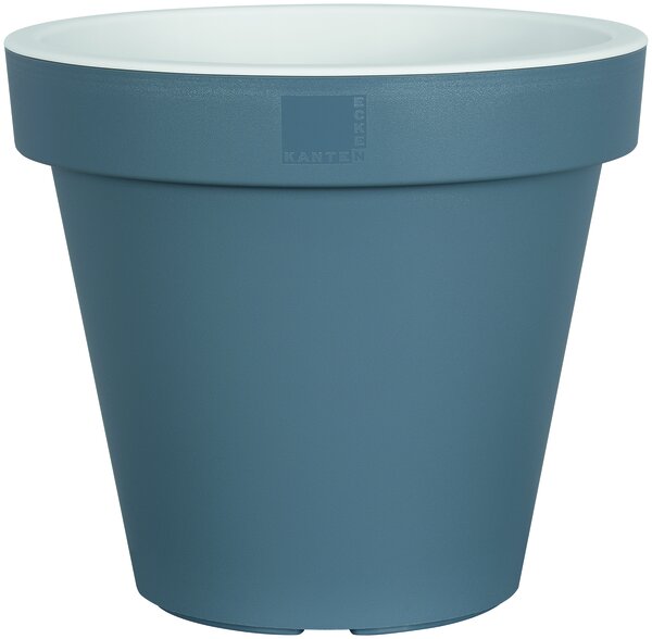 PFLANZTOPF E&K BLAUGRAU/WEISS 25CM