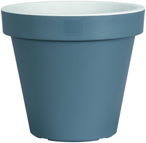 PFLANZTOPF E&K BLAUGRAU/WEISS 40CM