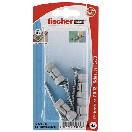 PLATTENDÜBEL PD 12 SK 12 MM (4 STÜCK)