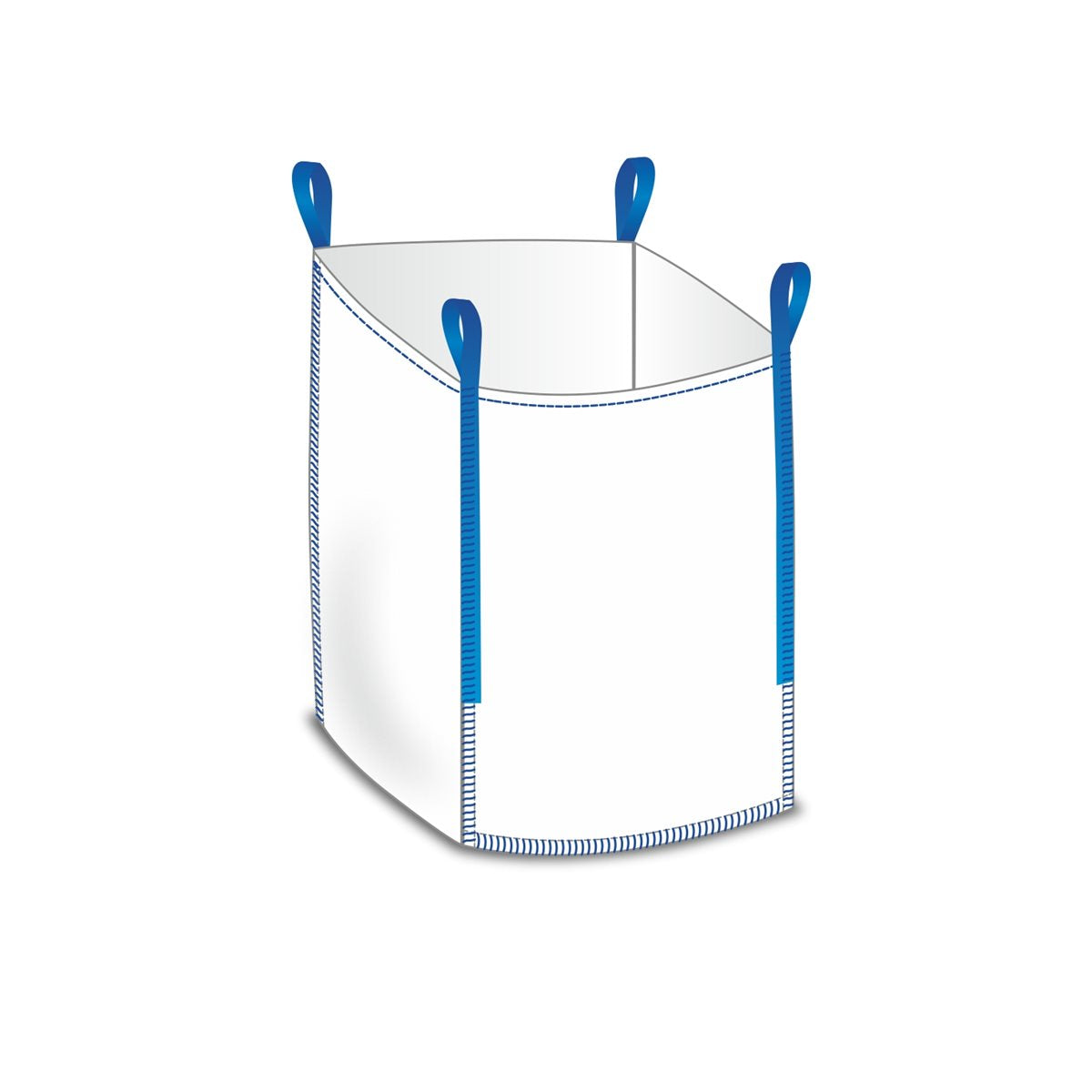 PP-Big Bag Standard 90 x 90 x 90 cm mit vier Hebeschlaufen, oben offen