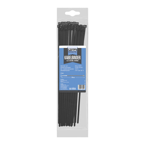 PRIMA KABELBINDER 4,8X280MM SCHWARZ