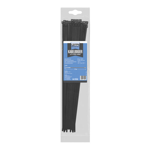 PRIMA KABELBINDER 4,8X370MM SCHWARZ