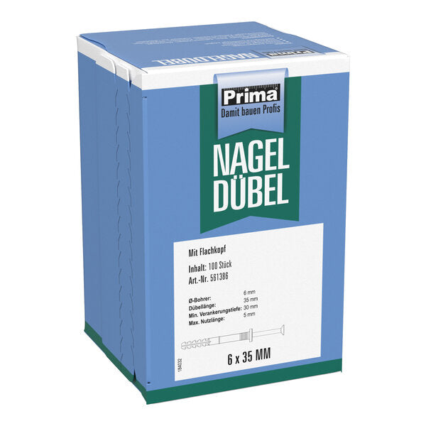 PRIMA NAGELDÜBEL FLACHKOPF 6X35 MM