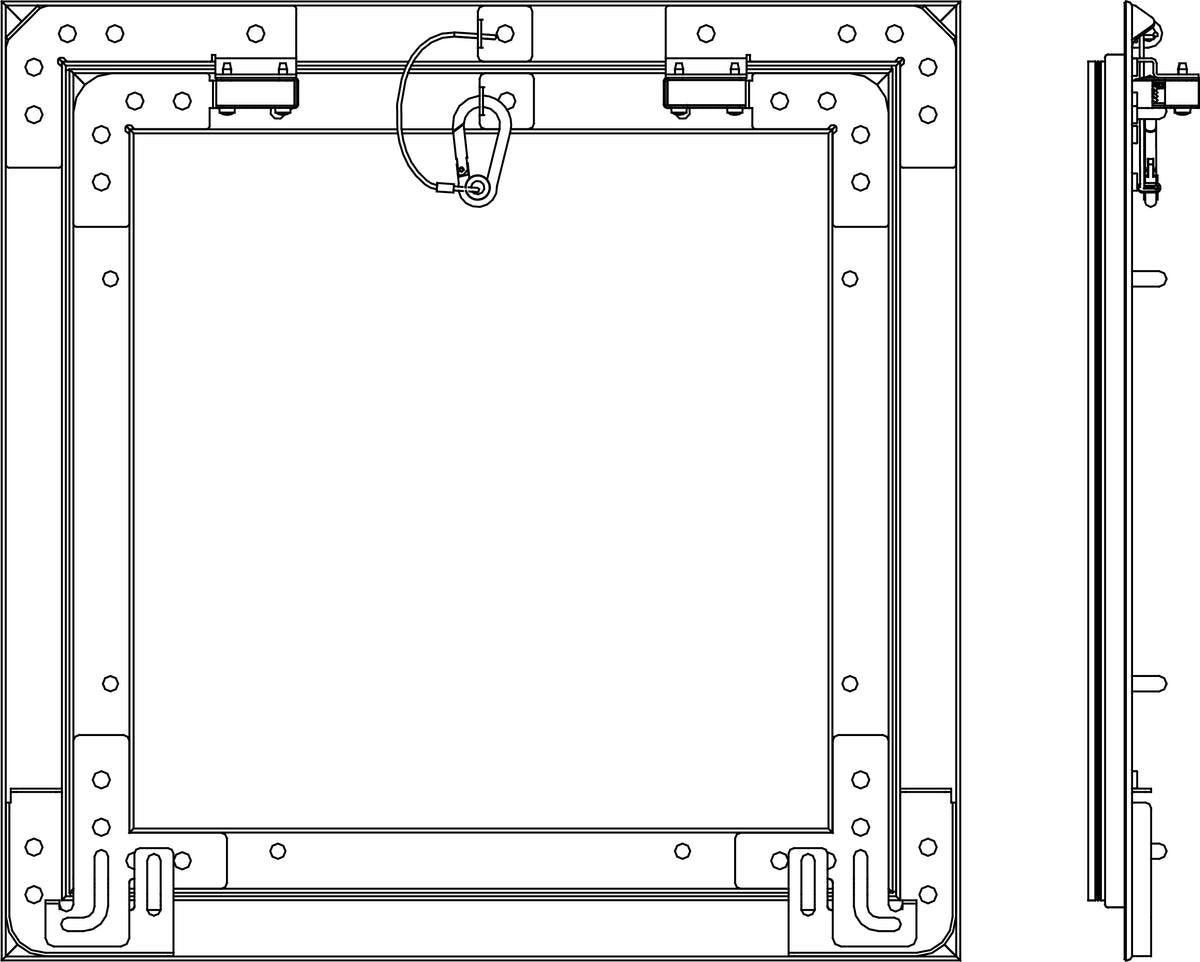 REVI-KLAPPE ALU-ECO FLEX 400X400, 12,5MM
