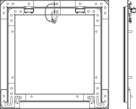 REVI-KLAPPE ALU-ECO FLEX 400X400, 12,5MM