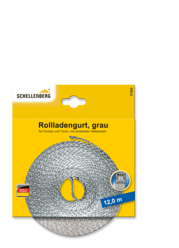 ROLLLADENGURT MAXI GRAU 23 MM/12,0 M