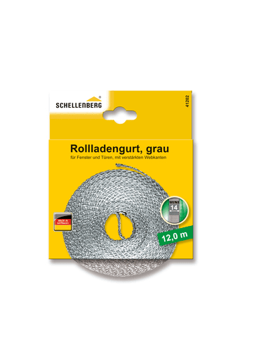 ROLLLADENGURT MINI GRAU 14 MM/12,0 M