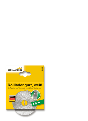 ROLLLADENGURT MINI WEIß 14 MM/4,5 M