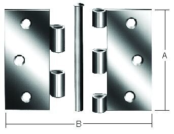 SCHARNIER KÄNTIG GER. VZ. 89X89X2,1 MM