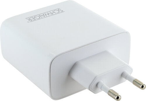 SCHNELL-LADEADAPTER USB-C \u0026 A 65W WEIß